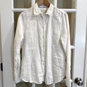 J Crew Baird McNutt Irish Linen Slim Fit Shirt Women